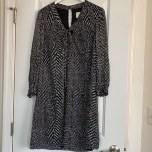 Kate Spade black and white printed swing dress, XL
